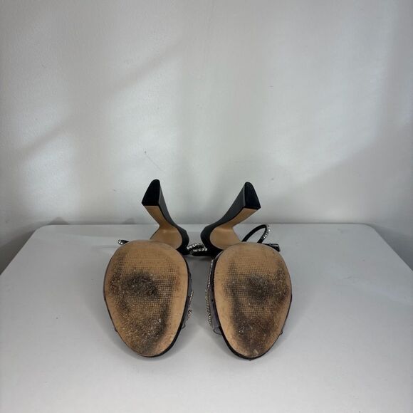 Schutz- Black & Silver Rowenah Nappa Leather Sandal - Picture 9 of 9